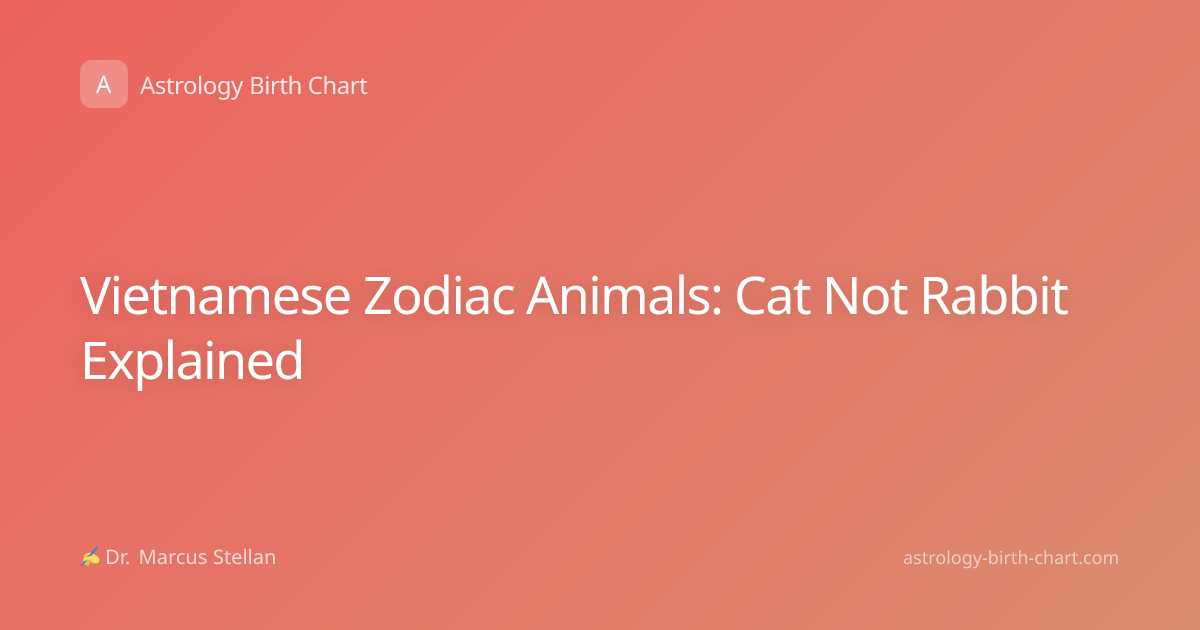 Vietnamese Zodiac Animals: Cat Not Rabbit Explained